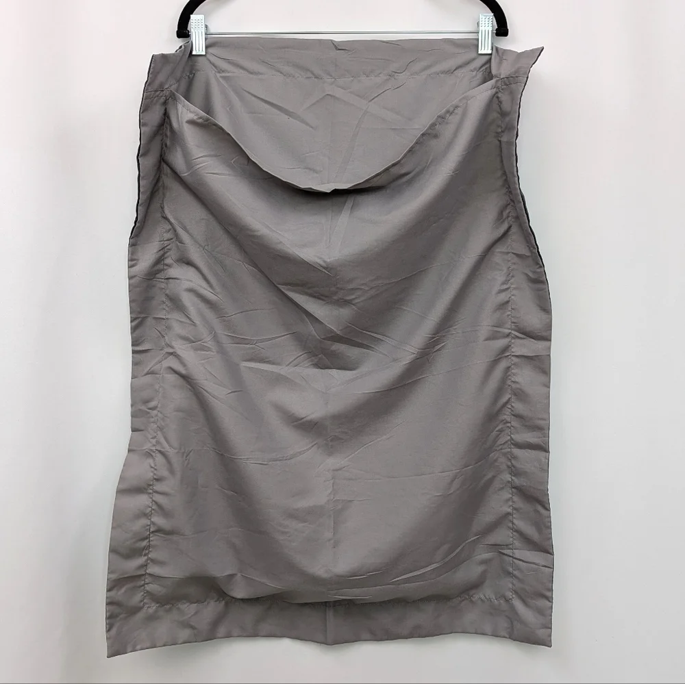 NWOT Pillow Shams Charcoal Gray/Light Gray Flanged Edge Envelope Style Set of 2